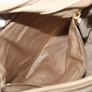 Miu Miu Hand Bag Leather 2way Beige Gold Auth 167799-31
