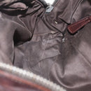 Miu Miu Hand Bag Leather 2way Brown Silver Auth 167800-24