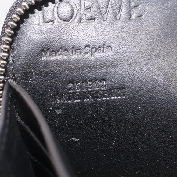 LOEWE Anagram Zippy Wallet Leather Silver Rainbow Auth 167801