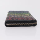 LOEWE Anagram Zippy Wallet Leather Silver Rainbow Auth 167801-4
