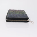 LOEWE Anagram Zippy Wallet Leather Silver Rainbow Auth 167801-4