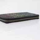 LOEWE Anagram Zippy Wallet Leather Silver Rainbow Auth 167801-5