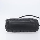 Miu Miu Hand Bag Leather 2way Black Gold Auth 167802M-11