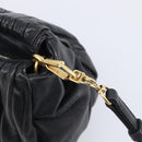 Miu Miu Hand Bag Leather 2way Black Gold Auth 167802M-16