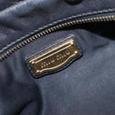 Miu Miu Hand Bag Leather 2way Black Gold Auth 167802M-19