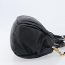 Miu Miu Hand Bag Leather 2way Black Gold Auth 167802M-3