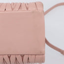 Miu Miu Matelasse Hand Bag Leather 2way Pink Gold Auth 167803M-17