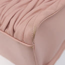 Miu Miu Matelasse Hand Bag Leather 2way Pink Gold Auth 167803M-18
