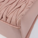 Miu Miu Matelasse Hand Bag Leather 2way Pink Gold Auth 167803M-20