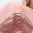 Miu Miu Matelasse Hand Bag Leather 2way Pink Gold Auth 167803M-24