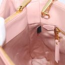 Miu Miu Matelasse Hand Bag Leather 2way Pink Gold Auth 167803M-25