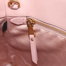 Miu Miu Matelasse Hand Bag Leather 2way Pink Gold Auth 167803M-26