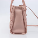 Miu Miu Matelasse Hand Bag Leather 2way Pink Gold Auth 167803M-6