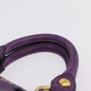 Miu Miu Hand Bag Leather 2way Purple Gold Auth 167804M-16
