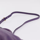 Miu Miu Hand Bag Leather 2way Purple Gold Auth 167804M-17