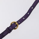 Miu Miu Hand Bag Leather 2way Purple Gold Auth 167804M-19
