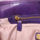 Miu Miu Hand Bag Leather 2way Purple Gold Auth 167804M-28