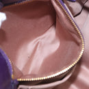 Miu Miu Hand Bag Leather 2way Purple Gold Auth 167804M-29