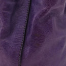 Miu Miu Hand Bag Leather 2way Purple Gold Auth 167804M-6