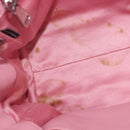 Miu Miu Matelasse Hand Bag Leather 2way Pink Silver Auth 167805M-10