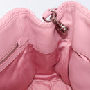 Miu Miu Matelasse Hand Bag Leather 2way Pink Silver Auth 167805M-23