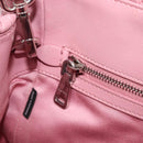 Miu Miu Matelasse Hand Bag Leather 2way Pink Silver Auth 167805M-27