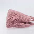 Miu Miu Matelasse Hand Bag Leather 2way Pink Silver Auth 167805M-3