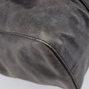 Miu Miu Hand Bag Leather 2way Gray Silver Auth 167807M-19