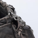 Miu Miu Hand Bag Leather 2way Gray Silver Auth 167807M-19