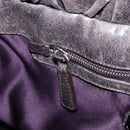 Miu Miu Hand Bag Leather 2way Gray Silver Auth 167807M-26