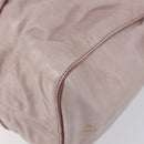 Miu Miu Hand Bag Leather 2way Pink Gold Auth 167808M-14