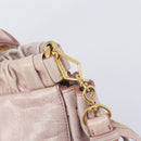 Miu Miu Hand Bag Leather 2way Pink Gold Auth 167808M-18