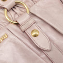 Miu Miu Hand Bag Leather 2way Pink Gold Auth 167808M-20