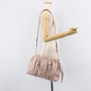 Miu Miu Hand Bag Leather 2way Pink Gold Auth 167808M-30