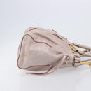 Miu Miu Hand Bag Leather 2way Pink Gold Auth 167808M-4