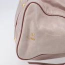 Miu Miu Hand Bag Leather 2way Pink Gold Auth 167808M-5
