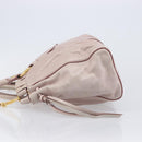 Miu Miu Hand Bag Leather 2way Pink Gold Auth 167808M-6