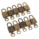 LOUIS VUITTON Padlock Metal 10 Set Gold Tone LV Auth 167809-1
