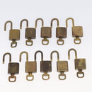 LOUIS VUITTON Padlock Metal 10 Set Gold Tone LV Auth 167809-8