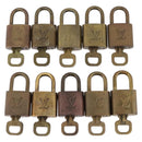 LOUIS VUITTON Padlock Metal 10 Set Gold Tone LV Auth 167811-2