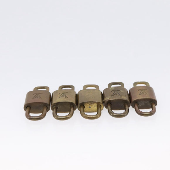 LOUIS VUITTON Padlock Metal 10 Set Gold Tone LV Auth 167811