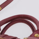 Miu Miu Hand Bag Leather 2way Pink Gold Auth 167814M-10