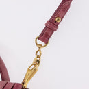 Miu Miu Hand Bag Leather 2way Pink Gold Auth 167814M-21