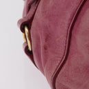 Miu Miu Hand Bag Leather 2way Pink Gold Auth 167814M-6