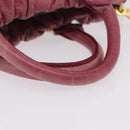 Miu Miu Hand Bag Leather 2way Pink Gold Auth 167814M-9