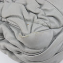 Miu Miu Hand Bag Leather 2way Gray Gold Auth 167815A-16