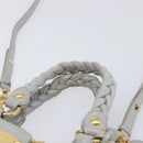 Miu Miu Hand Bag Leather 2way Gray Gold Auth 167815A-9