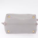 Miu Miu Hand Bag Leather 2way Gray Gold Auth 167817A-5