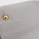 Miu Miu Hand Bag Leather 2way Gray Gold Auth 167817A-19
