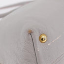 Miu Miu Hand Bag Leather 2way Gray Gold Auth 167817A-9